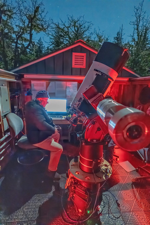 RASC Victoria Centre members observing the night sky