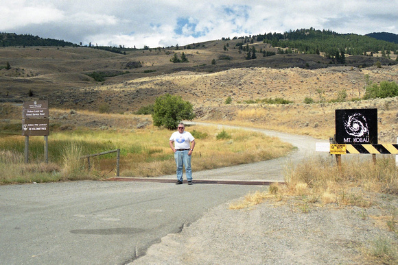 Chris Gainor at Highway 3 Entrance to Mount Kobau
