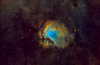 Sh2-112 - in Narrowband, Hubble palette version