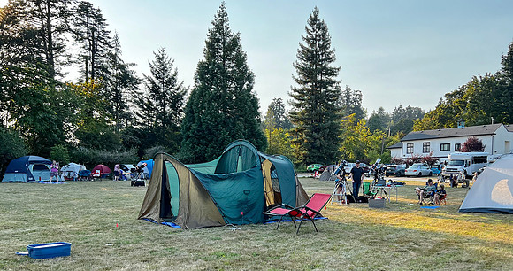 The observing field, including Reg's Kendrick observing tent