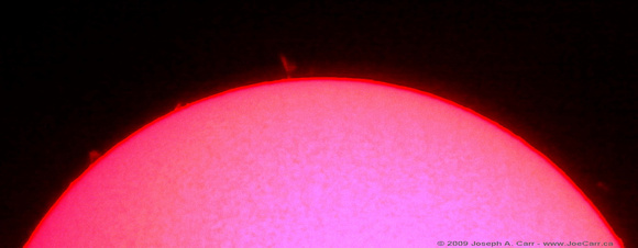 Sun - multiple solar flares in Ha