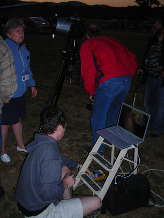 Viewing by telescope and computer