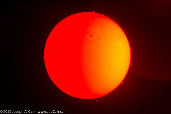 Sunspots and prominences on the Sun in Ha
