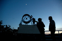 View of the Moon and Telescope