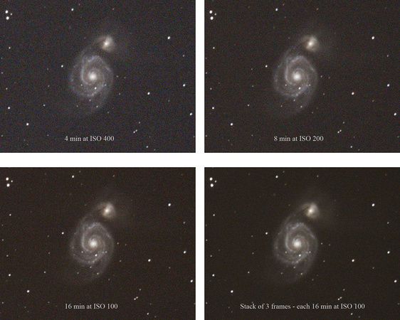 M51 - Compare exposures