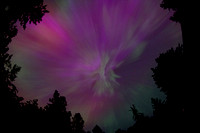 Aurora Boralis with Coronae converging directly overhead