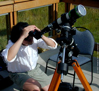 David Lee photographing the partial Solar Eclipse