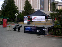 The booth on the courtyard