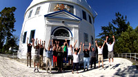 "The jump" in front of the historic Plaskett telescope dome