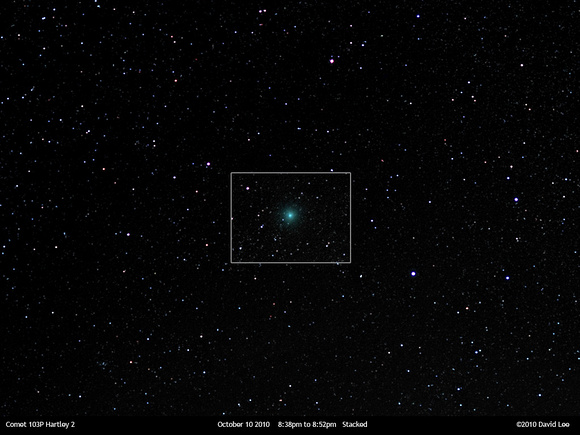 Comet 103P Hartley 2 in the Evening