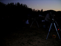 Moon appears over Star Party