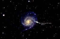 M 101, Pinwheel Galaxy with Supernova