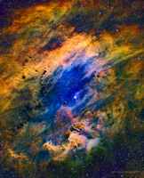 Sh2-119 - The Clamshell Nebula in SHO