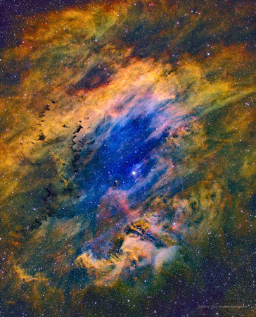 Sh2-119 - The Clamshell Nebula in SHO