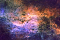 DWB111 - Propeller Nebula in SHO w RGB stars