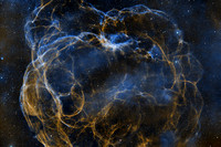 SH2-240 Spaghetti Nebula in HOO