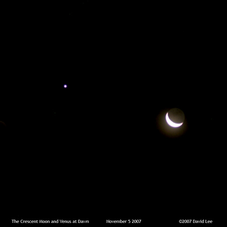 The Crescent Moon and Venus at Dawn