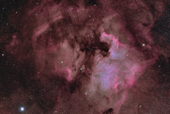The North America and Pelican Nebulae in NB, Widefield