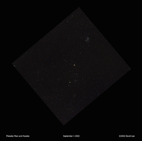 Pleiades Mars and Hyades Sep 1 2022