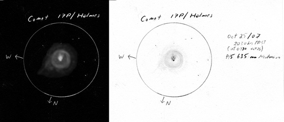 Comet 17P/Holmes  October 25, 2007