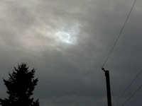 Annular Solar Eclipse - partial eclipse taken through clouds