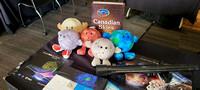 Canadian Space Agency stuffies and other astronomical bling