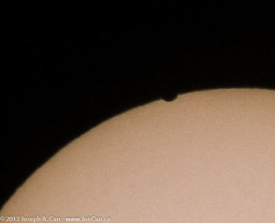 RASC Victoria Centre: Joe Carr &emdash; Transit of Venus - ingress