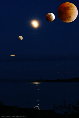 RASC Victoria Centre: Lunar Eclipse 2008 Collection &emdash; Lunar Eclipse composite